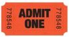 Admit One Single Roll Tickets - 2,000 Tickets per Roll